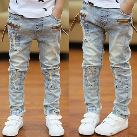 Boys' Urban Letter-Print Comfort Casual Denim Trousers — Premium Apparel Deal | Everyday Home Deal