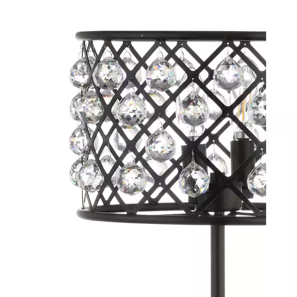 Gabrielle 22.5 In. Oil Rubbed Bronze Metal/Crystal LED Table Lamp