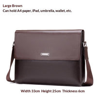 Trendy Men's Business Office And Casual Large-capacity Leather Bag
