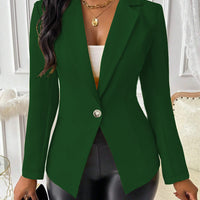 Womens Casual Chic New Long-sleeve Blazer With A Lapel And Waist Tie