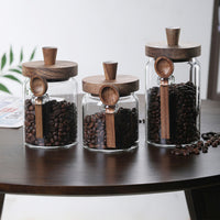 3Pcs Glass Coffee Jars with Spoons | Tea Candy Biscuit Storage | Everyday Home Deal