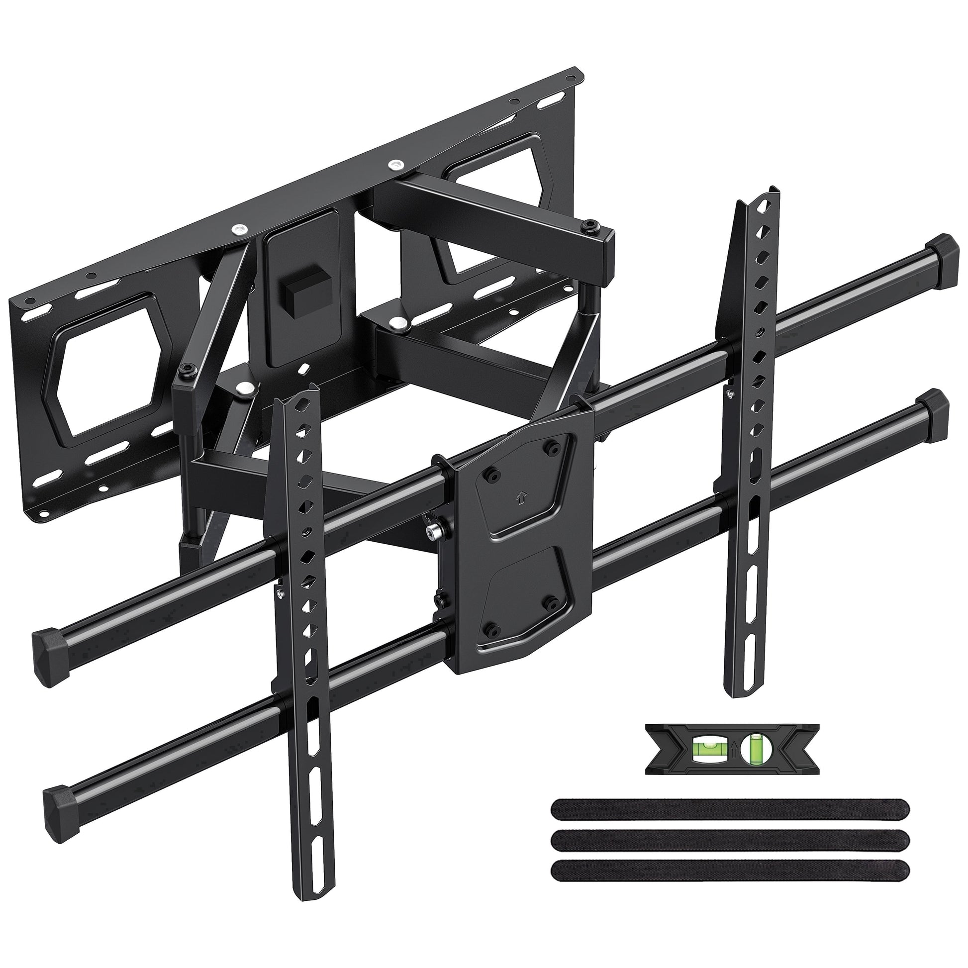 Full Motion TV Wall Mount for 37-84 Inch Screens, Dual Arm Design with Swivel & Tilt, Max VESA 600X400Mm, 132 Lbs, Fits 8"/12"/16" Studs