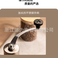 Portable Coffee Grinder Manual Stainless Steel Hand-Cranked