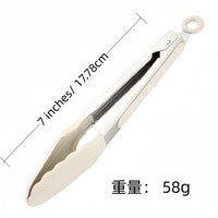 Clip Kitchen Barbecue Food Tongs – Silicone Anti-scalding Bread