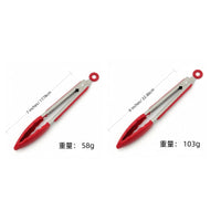 Clip Kitchen Barbecue Food Tongs – Silicone Anti-scalding Bread