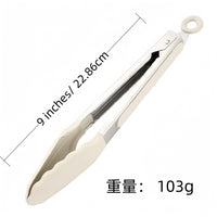 Clip Kitchen Barbecue Food Tongs – Silicone Anti-scalding Bread