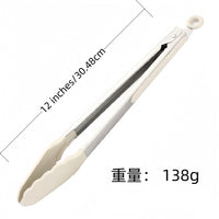 Clip Kitchen Barbecue Food Tongs – Silicone Anti-scalding Bread