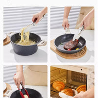 Clip Kitchen Barbecue Food Tongs – Silicone Anti-scalding Bread