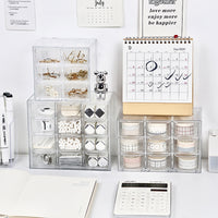 Six-grid Dustproof Drawer Storage Box – Stationery Jewelry 12-grid