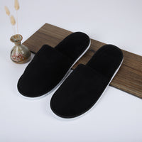 Of Disposable Solid Color Coral Plush Slippers