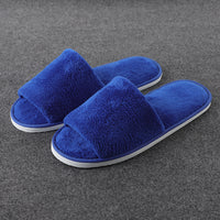 Of Disposable Solid Color Coral Plush Slippers
