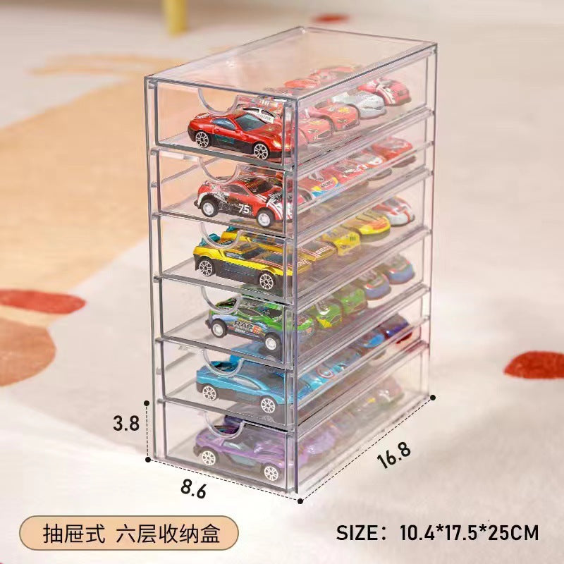 Domeka Transparent Display Stand – Drawer Alloy Car