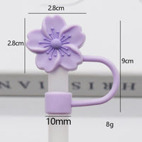 10mm Begonia Flower Reusable Straws – Cap Stanley Water
