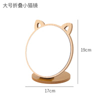 Wooden Folding Desktop Makeup – Mirror Beauty Dressing