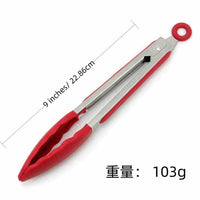 Clip Kitchen Barbecue Food Tongs – Silicone Anti-scalding Bread