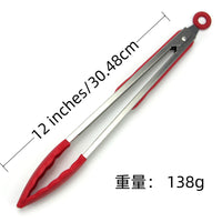 Clip Kitchen Barbecue Food Tongs – Silicone Anti-scalding Bread