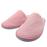 Of Disposable Solid Color Coral Plush Slippers