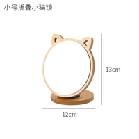Wooden Folding Desktop Makeup – Mirror Beauty Dressing