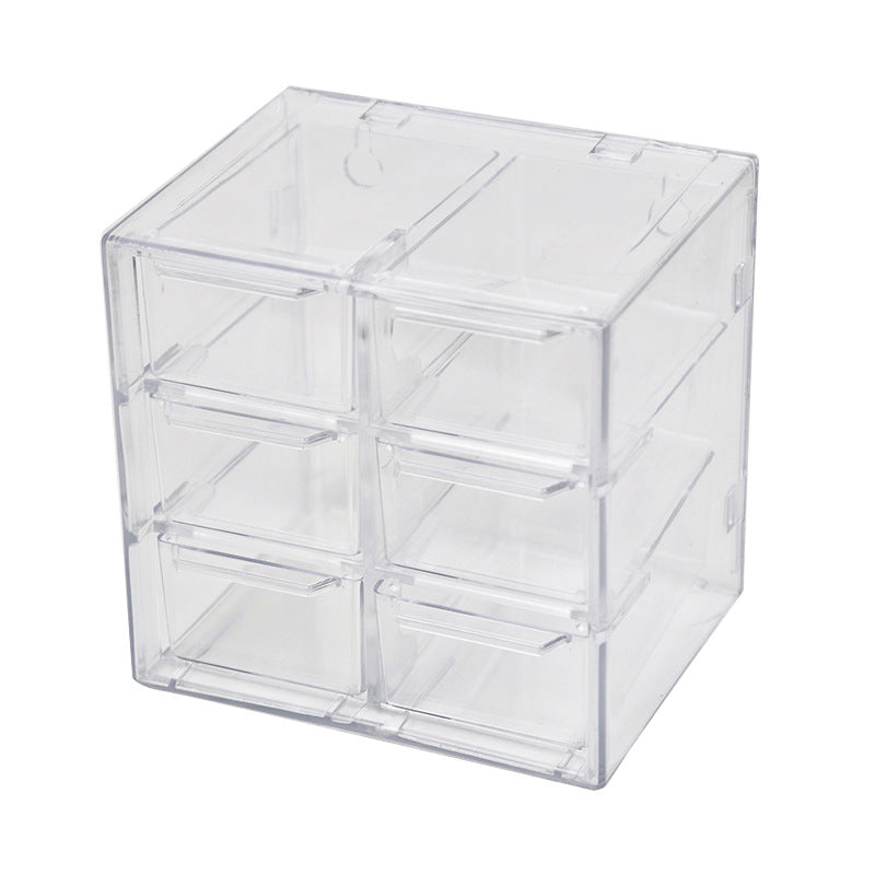 Six-grid Dustproof Drawer Storage Box – Stationery Jewelry 12-grid