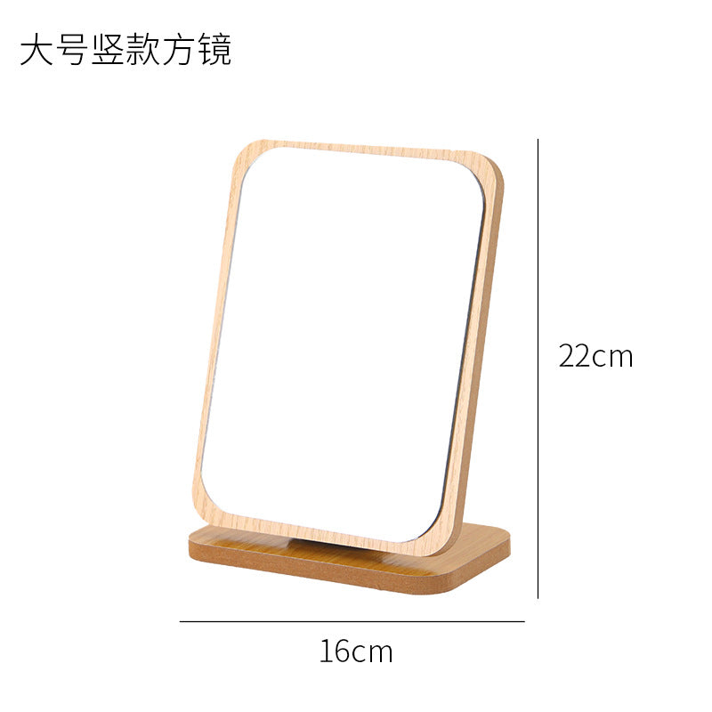 Wooden Folding Desktop Makeup – Mirror Beauty Dressing