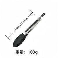 Clip Kitchen Barbecue Food Tongs – Silicone Anti-scalding Bread