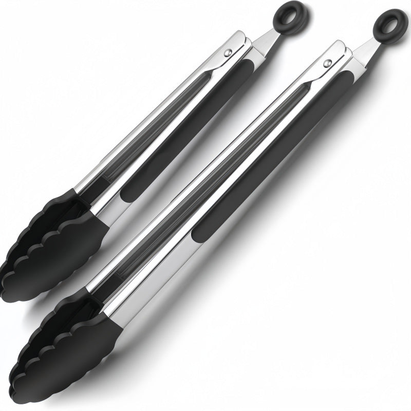 Clip Kitchen Barbecue Food Tongs – Silicone Anti-scalding Bread