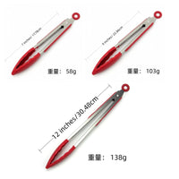 Clip Kitchen Barbecue Food Tongs – Silicone Anti-scalding Bread
