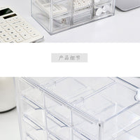 Six-grid Dustproof Drawer Storage Box – Stationery Jewelry 12-grid