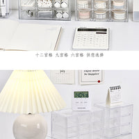 Six-grid Dustproof Drawer Storage Box – Stationery Jewelry 12-grid