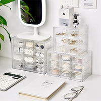 Six-grid Dustproof Drawer Storage Box – Stationery Jewelry 12-grid