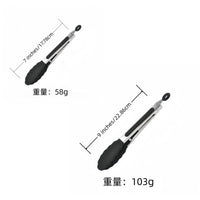 Clip Kitchen Barbecue Food Tongs – Silicone Anti-scalding Bread