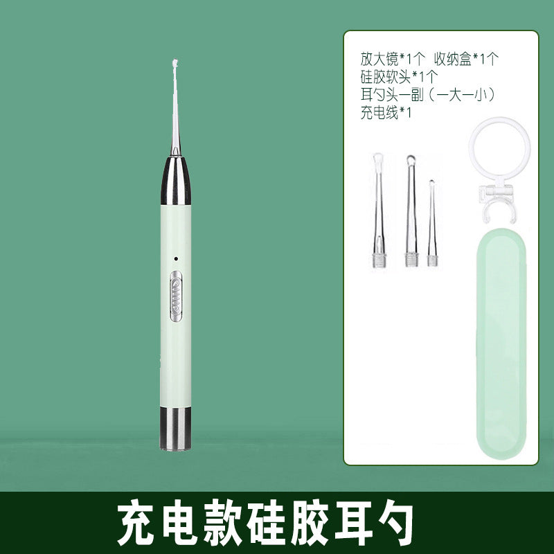 Luminous Ear Scoop Set Baby Picking Tool USB Charging with Light