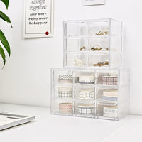 Six-grid Dustproof Drawer Storage Box – Stationery Jewelry 12-grid