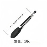 Clip Kitchen Barbecue Food Tongs – Silicone Anti-scalding Bread
