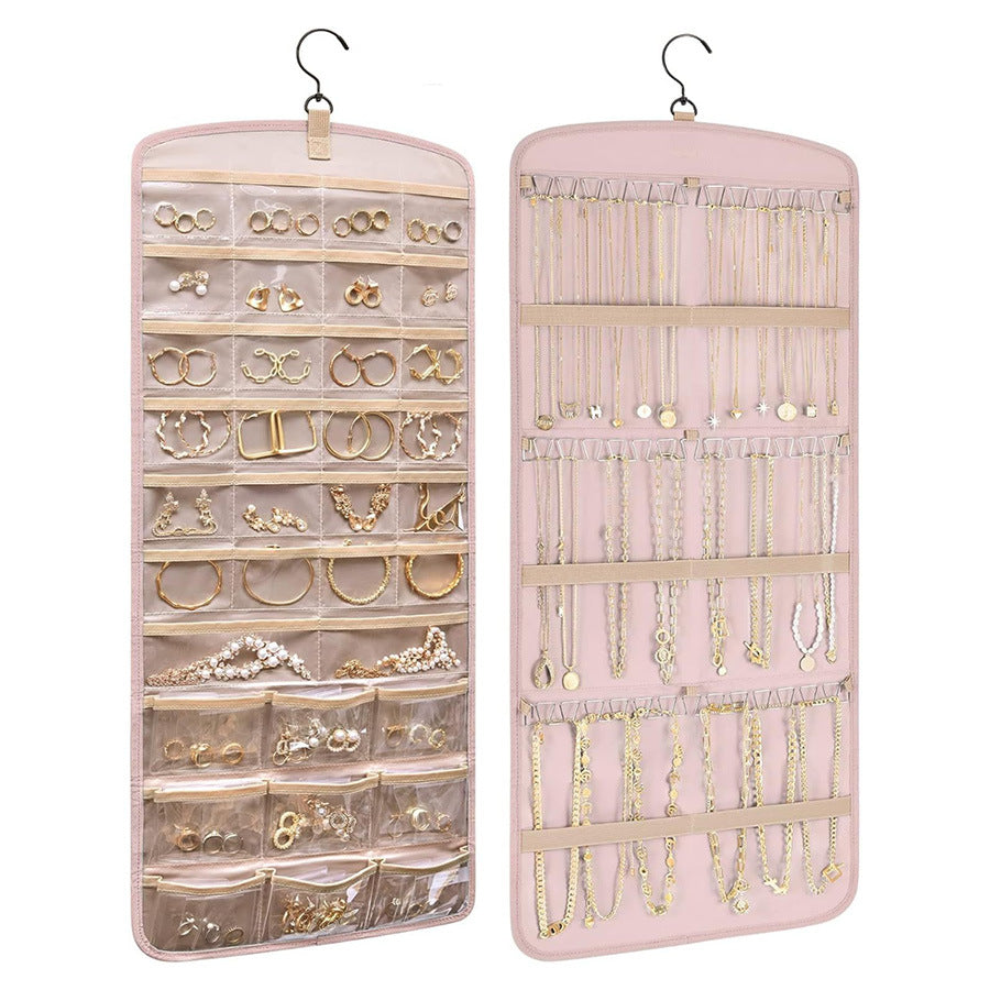 Hanging Jewelry Storage Bag – Double-sided Foldableable Metal
