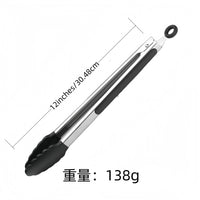 Clip Kitchen Barbecue Food Tongs – Silicone Anti-scalding Bread