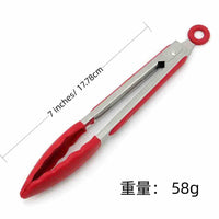 Clip Kitchen Barbecue Food Tongs – Silicone Anti-scalding Bread