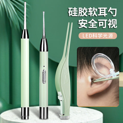Luminous Ear Scoop Set Baby Picking Tool USB Charging with Light