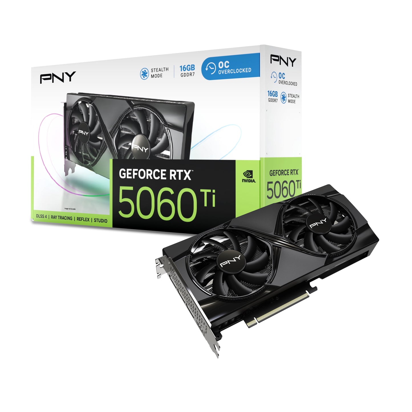 NVIDIA Geforce RTX™ 5060 Ti OC Dual Fan, Graphics Card 16GB GDDR7, Sff-Ready, 2-Slot