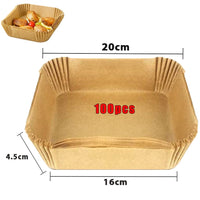 100-piece Air Fryer – Disposable Paper Non-stick