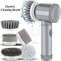 Electric Spin Scrubber – Cordless Bathroom Cleaning Brush with 5 Replaceable Heads for Tile, Tub &amp; Grout
