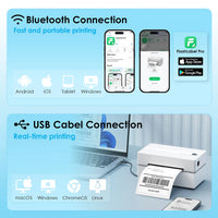 Thermal Label Printer -4x6 Shipping Label Printer for Small Business, Home Use - Compatible with Android, iPhone and Windows