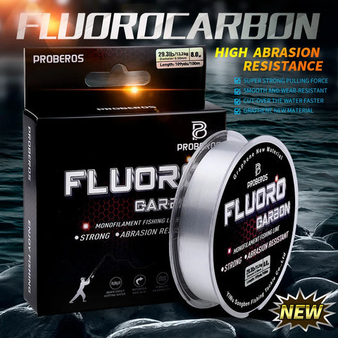 100m Fluorocarbon Coating Fishing Gear – Line 2.2lb-29.3lb Carbon