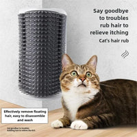 Wall Mount Corner Cat Accessory – Self Groomer Comb