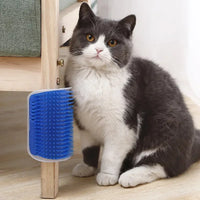 Wall Mount Corner Cat Accessory – Self Groomer Comb