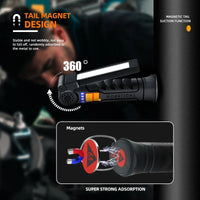 Cob LED Flashlight USB Accessory – Rechargeable Work Light
