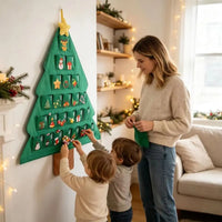 Hanging Christmas Tree Pocket Organizer – 41" DIY Advent Calendar & Treat Display