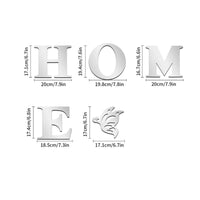 HOME Logo 3D Mirror Wall Sticker Entrance Decoration