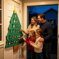 Hanging Christmas Tree Pocket Organizer – 41" DIY Advent Calendar & Treat Display