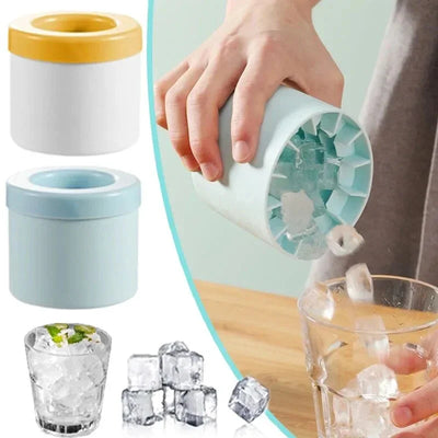 Silicone Ice Cube Tray – Round Bucket